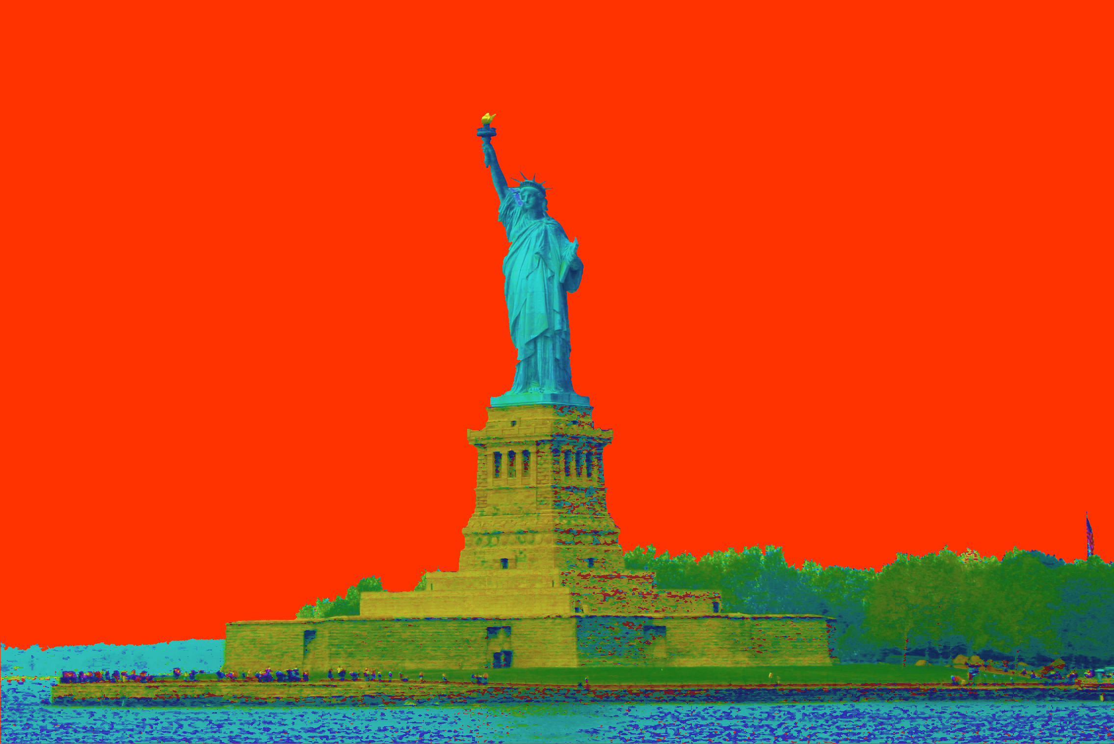 LDC Studio: Statue of Liberty on Orange